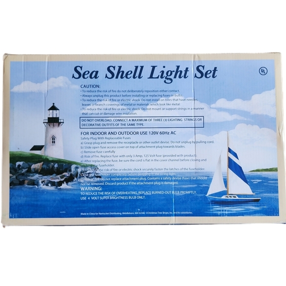 SEASHELL PLUG IN string lights TWO BOXES perfect for weddings beach party,home - Picture 2 of 9